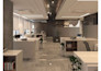 create office interior design with commercial space and coworking open space